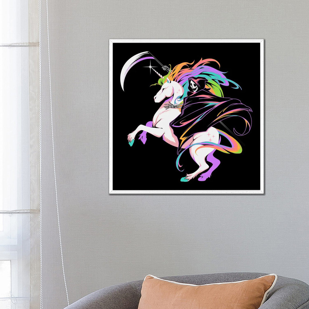 Death Unicorn von Tobias Fonseca - Galerie-verpackte Leinwand Giclée