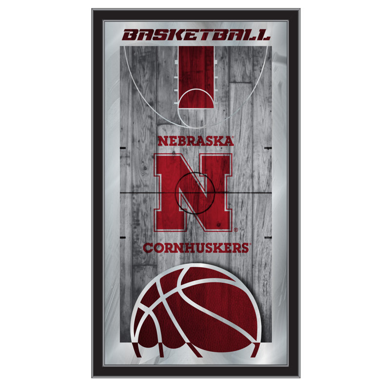 « basket mirror », impression encadrée NCAA, Nebraska