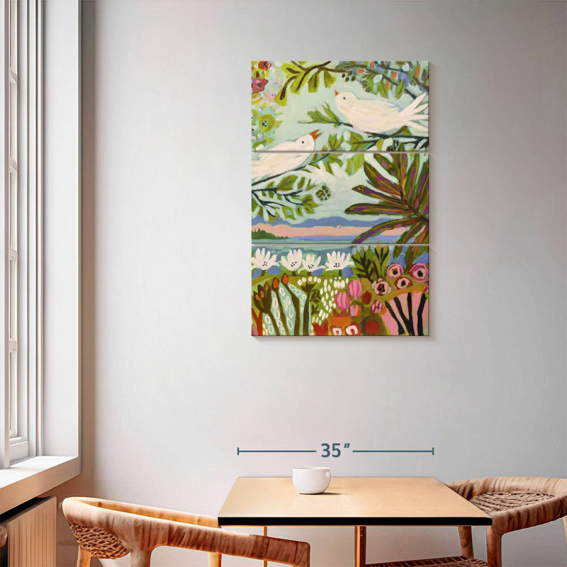 Brampt Birds In The Garden I, 57" H x 36" W