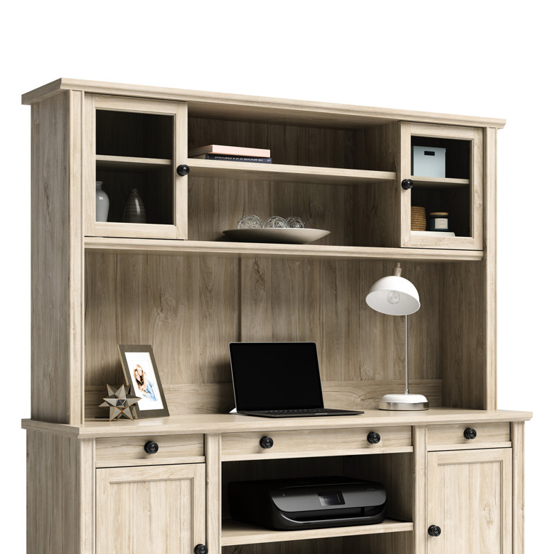 Finition brune pour l'organisation de bureau, 4 tablettes réglables horizontales, dossier fermé, structure en bois d'ingénierie, peut contenir 24 bobines de fil, 16 po x 13 7/8 po, instructions d'assemblage faciles à suivre