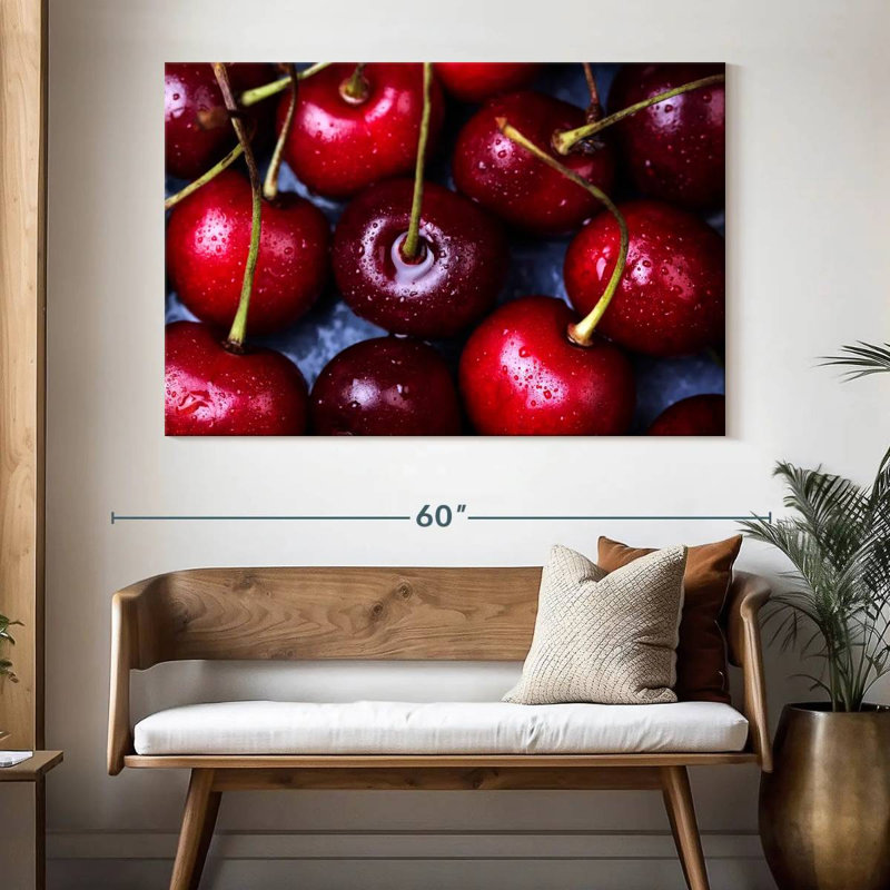 Cerises rouges mûres Yarlin, H 34 po x l 51 po