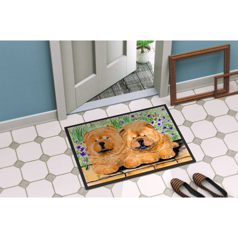 Paillasson d’intérieur antidérapant tabiona Chow Chow, Rectangle 1 pi 6 po x 2 pi 3 po