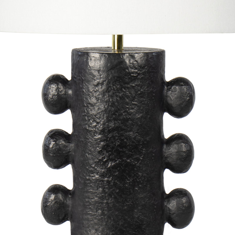 Sanya Metal Table Lamp, Black, 25.5" H x 16" W x 16" D