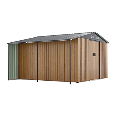 Remise de rangement extérieure avec portes et fenêtres verrouillables