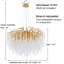 Icicle Modern Crystal Tree Branch Chandelier, Gold, D24"-166800726-166800715