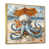 Toile avec cadre flottant or
