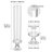 Hurricane Candle Holders, 12.6 in Tall Clear Glass Taper Candle Holders, High Borosilicate Glass, 2.36 in Cylinder for Wedding, Table Centerpiece, Party, Home Decor, Wind Protection
