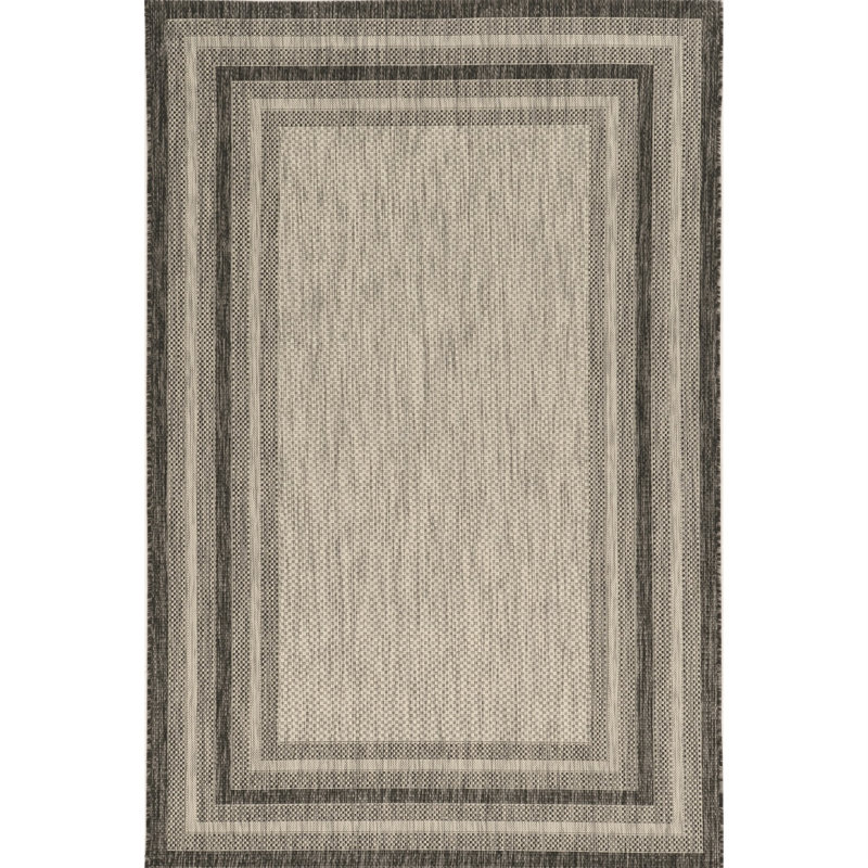 Tapis intérieur / extérieur Ellensburg, Rectangle 3 pi 3 po x 4 pi 11 po, Gris