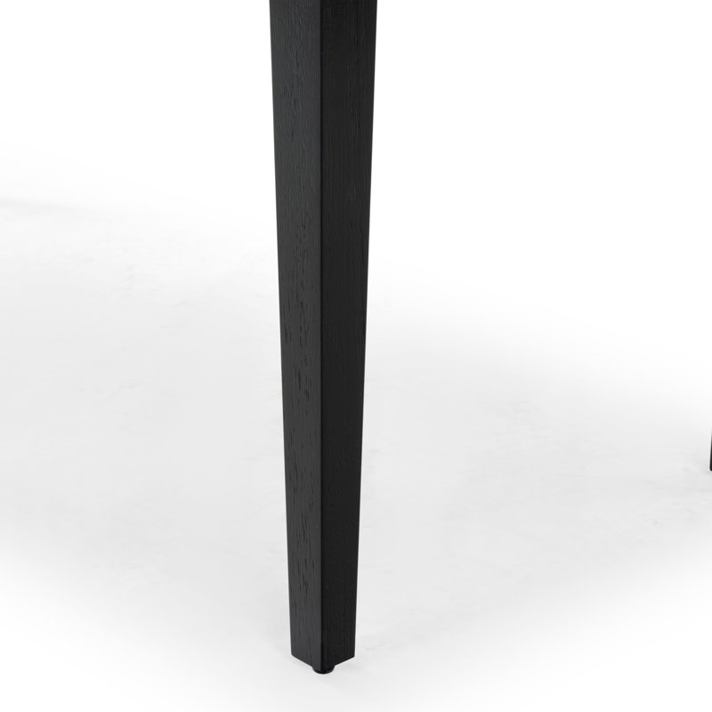 Shelbie 1 Drawer Reeded Desk, Black
