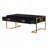 Rectangular Coffee Table with 4 Drawers and Gold Base-1501005606