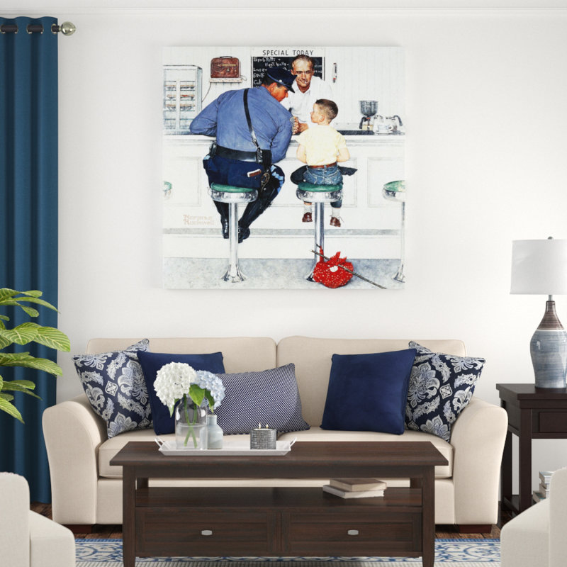 «Runaway» par Norman Rockwell - Photographie sur toile tendue, H 48 po x l 48 po x 1,5 po