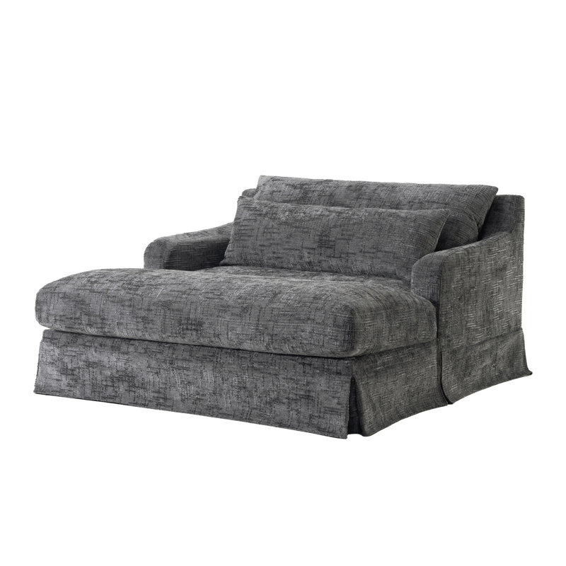 Canapé-lit en chenille, Gris