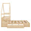 Lit plateforme en bois avec garde-corps et 2 tiroirs Wood House-983191480