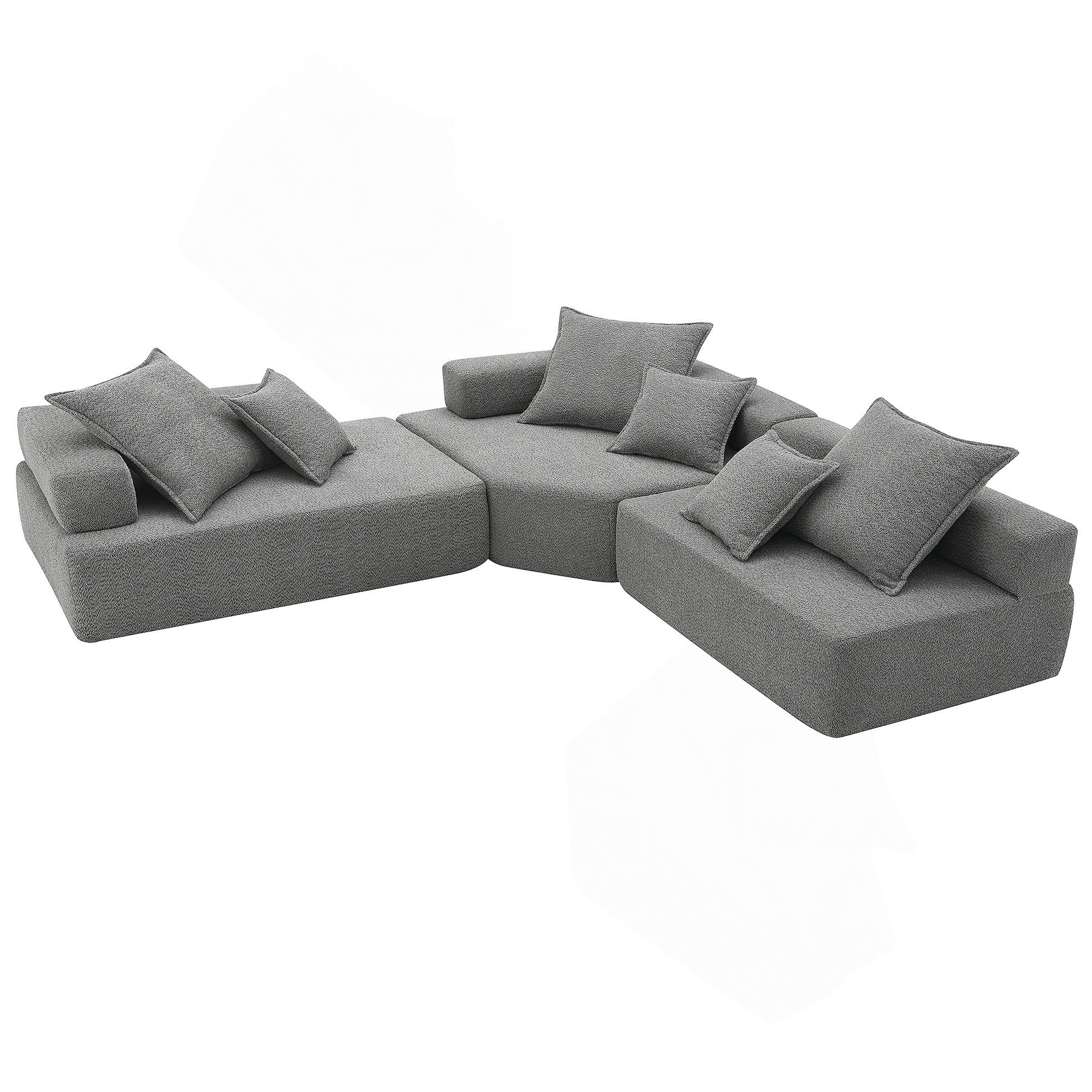 Latitude Run® Oversized Modular L Shaped Sectional Sofa,Luxury Boucle ...