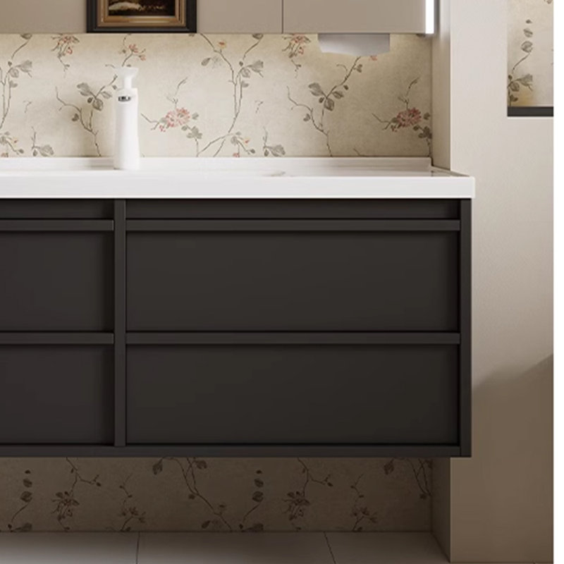 Armoire de salle de bain de style rétro français, Noir, noir, noir, noir
