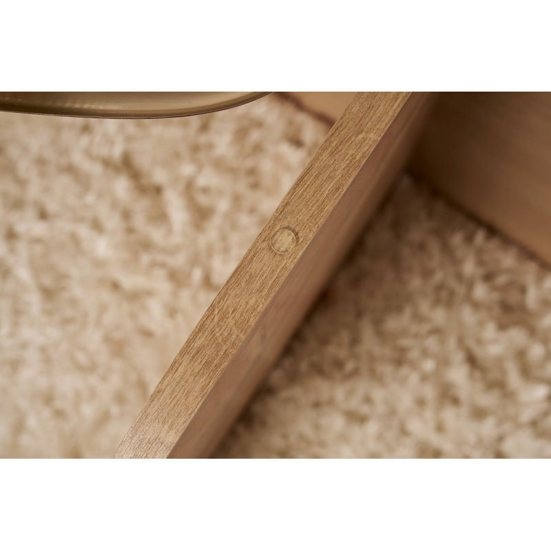 Table basse moderne avec plateau 100% verre trempé, 29,5 po x 13,8 po x 29,5 po | Structure durable en panneau de particules enduit 100% mélamine, épaisseur: 0,7 pouce | Conception élégante, parfaite pour le salon et les espaces contemporains, capaci