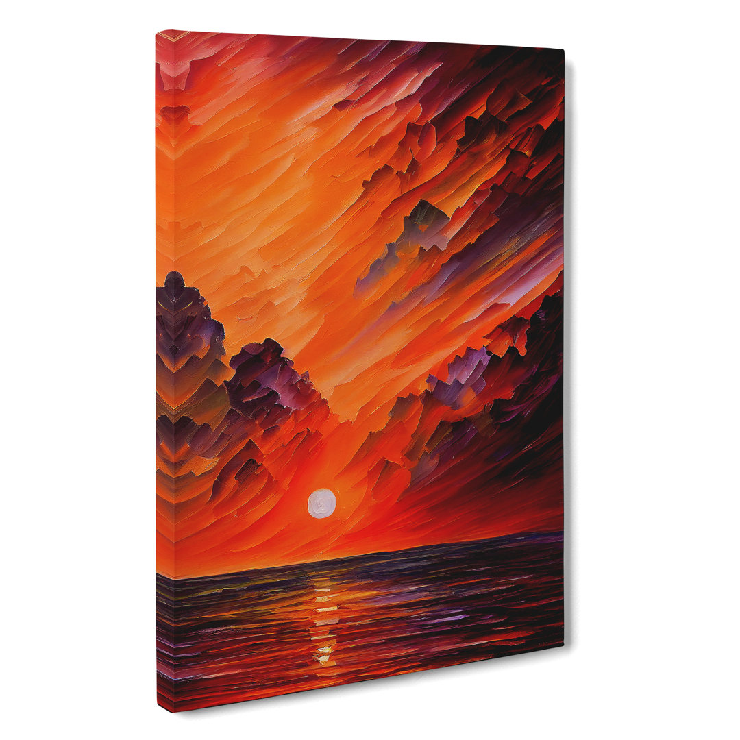 Ocean Sunset View No.5 - Wrapped Canvas