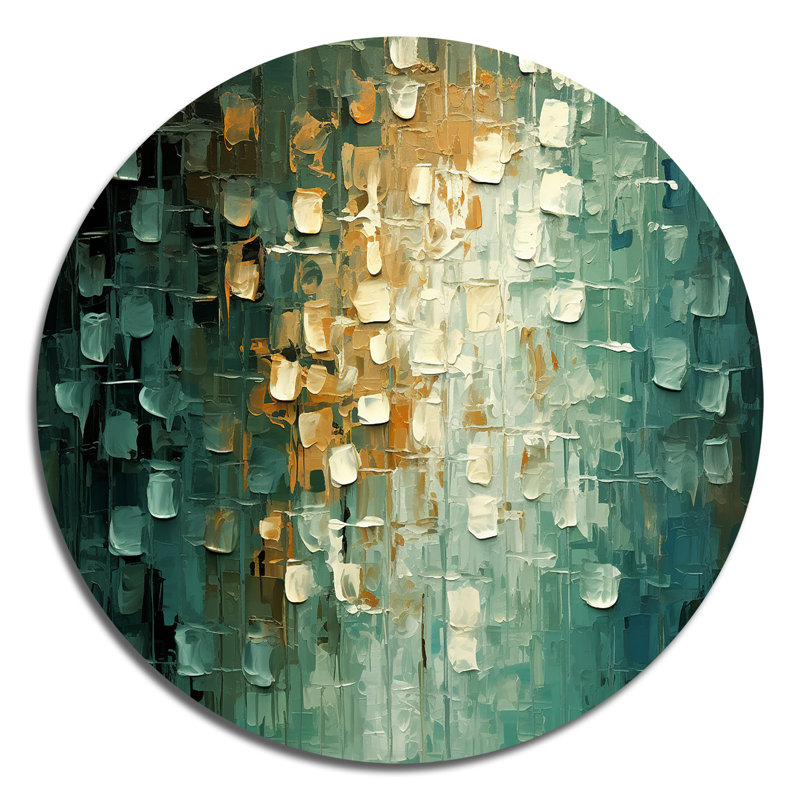 Lipford - Reproduction d'art abstrait en métal rond, H 16 po x l 16 po