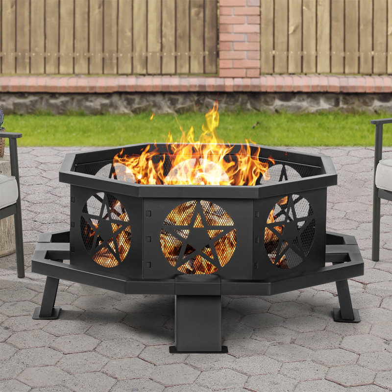 Poêle à bois Octangon Steel, H 14,2 po x l 32 po x P 32 po
