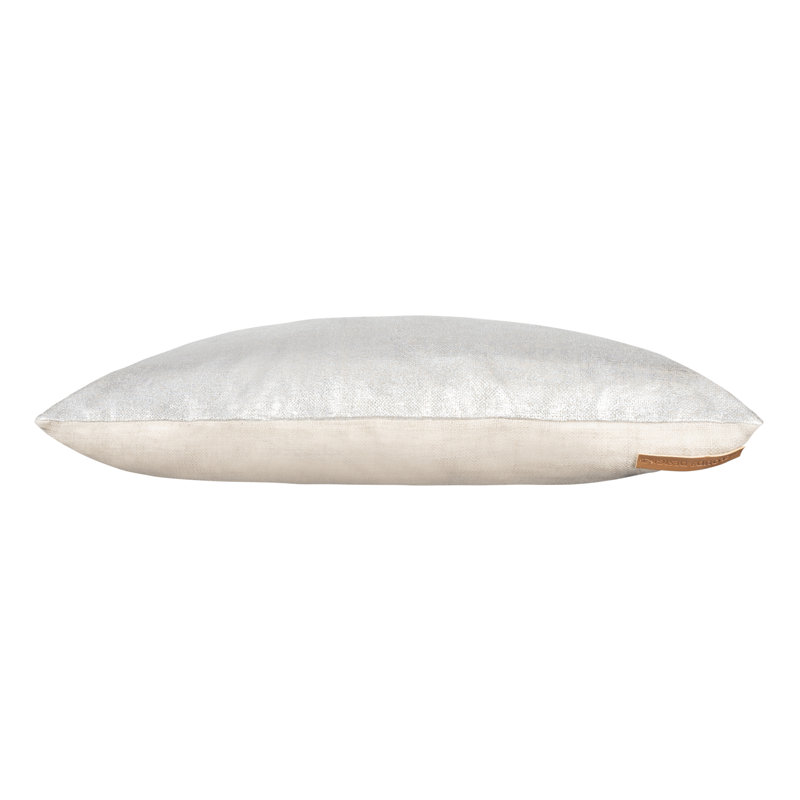 Aura Square Linen Pillow Cover & Insert, Silver