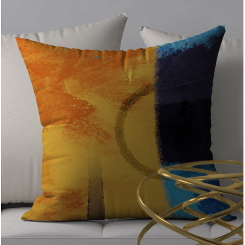 Housse de coussin décorative carrée invitante exaltation, 18 po x 18 po