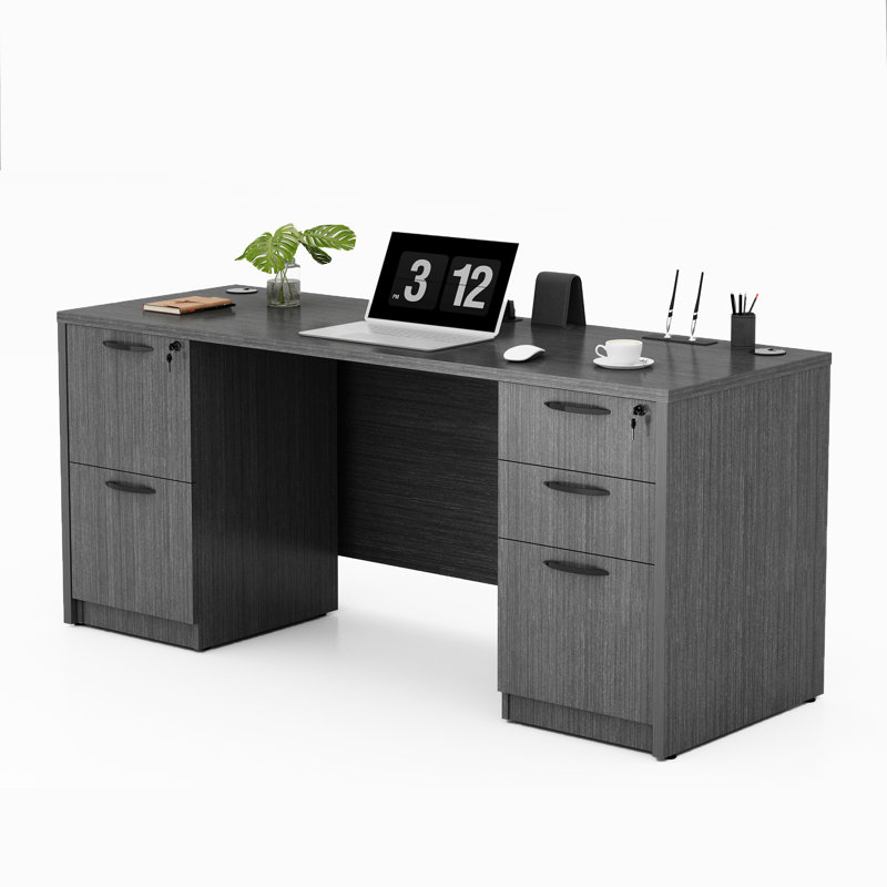 Parven Executive Desk, Gray