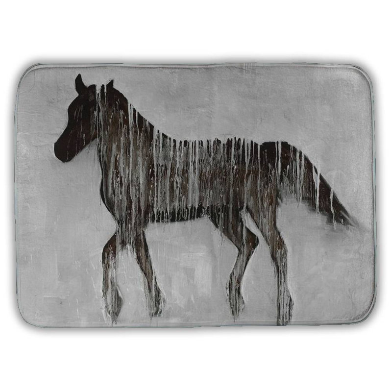 Gambading abstract horse Bath Mat with Non-Slip Backing - Quick Dry Memory Foam Bathroom Rug - Absorbent - Modern Plush Spa-Style - Machine Washable