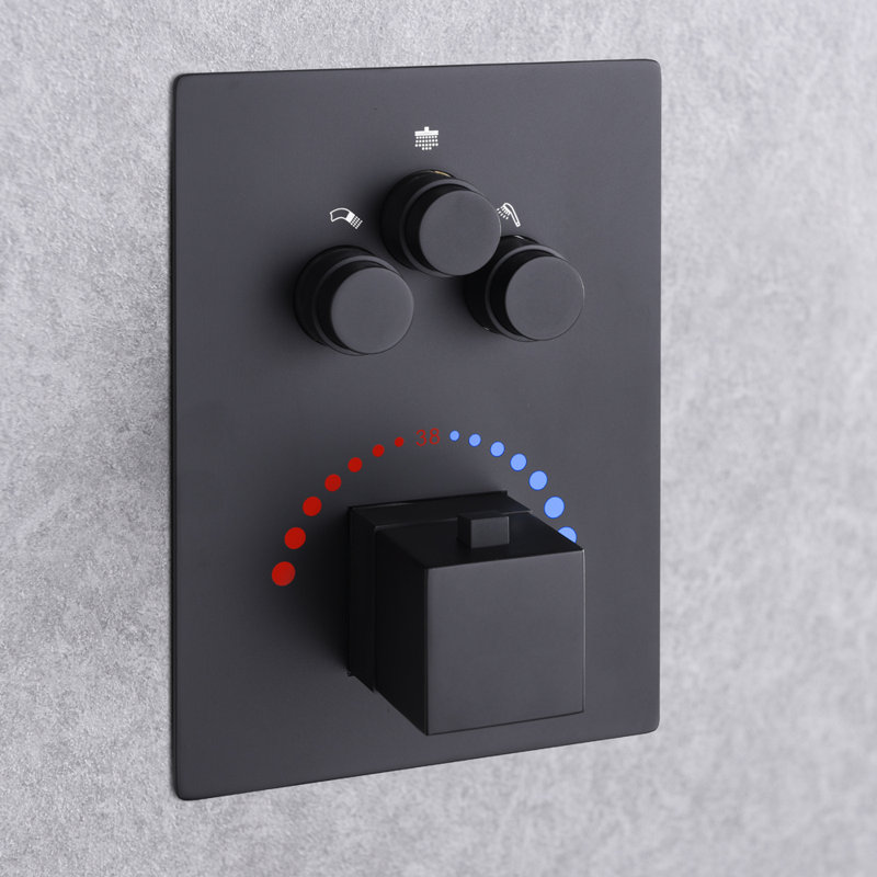 Système de douche complet thermostatique avec soupape grossière