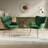 Plush Velvet Upholstered Armchair with Metal Legs-1684486190