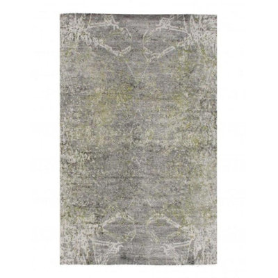 Abstract Area Rug in Gray