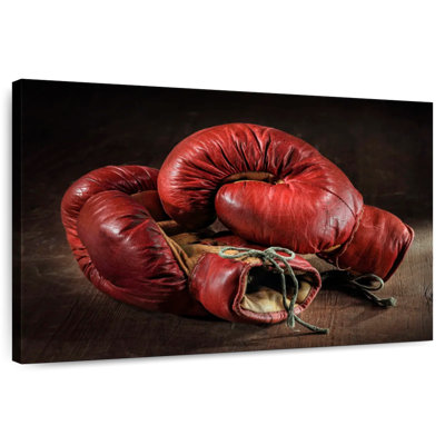 Gants de boxe en cuir rouge Sireci