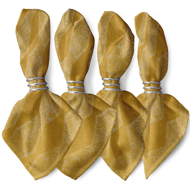 Ensemble de serviettes 4 pièces Harrel, Doré