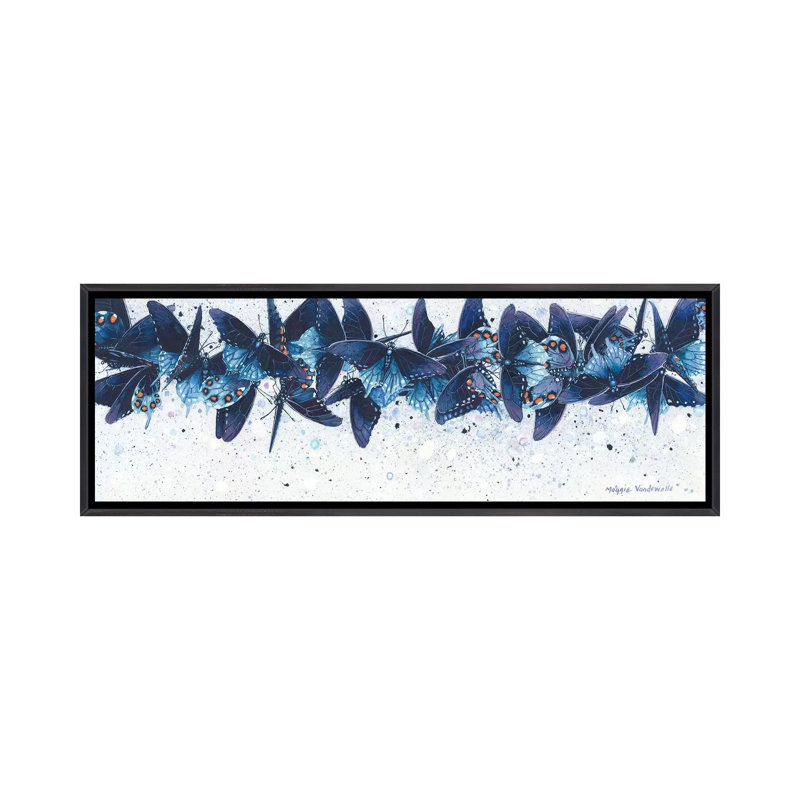 Reproduction d’art sur toile, "pipevignes" par Maggie vandewalle, H 16 po x l 48 po x 1,5 po, Toile avec cadre noir patiné