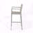 Set Of 2 Outdoor Patio Barstools, Grey Mesh Fabric With Rust-Proof Aluminum Frame