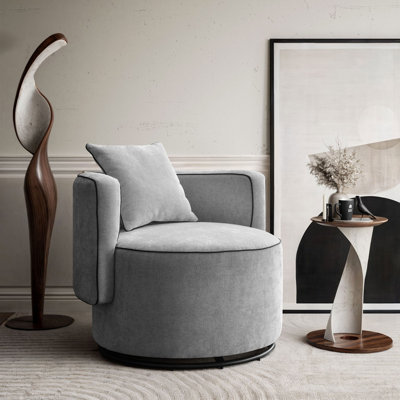 Bernella Upholstered Swivel Armchair