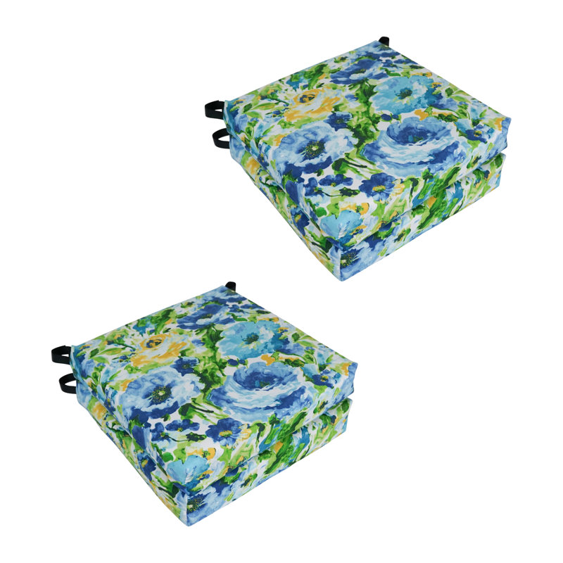 Outdoor 3'' Seat Cushion, Lesandra Sunblue