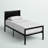Babbitt Vegan Leather Metal Platform Bed-262917850