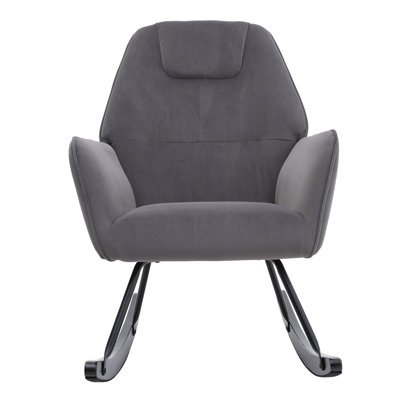 Gray frosted rocking chair