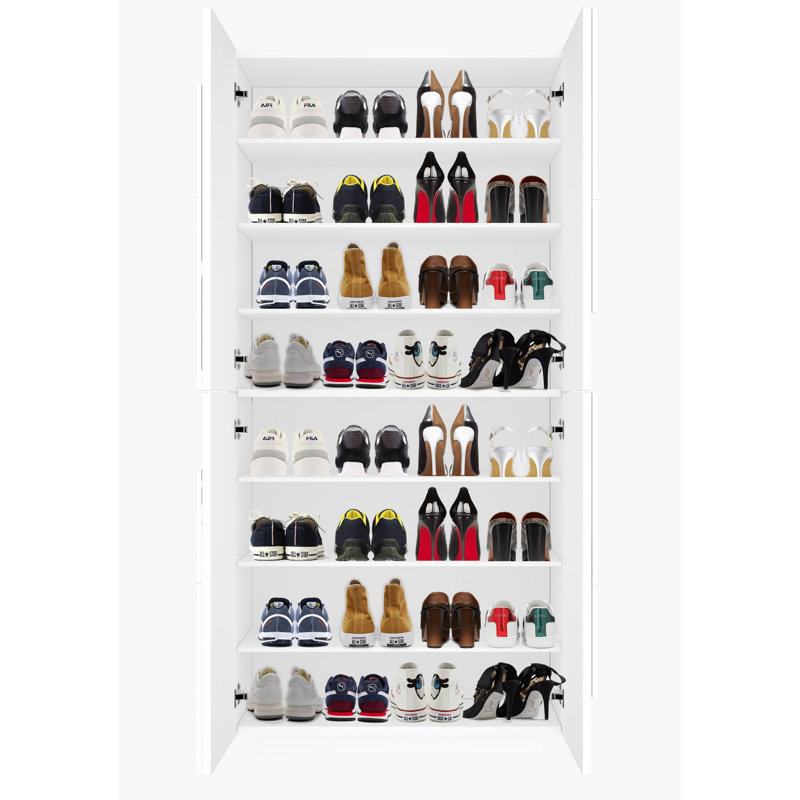Shoe Rack, Glossy White