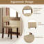 Ensemble de 2 chaises de salle à manger en bois Red Barrel Studio® avec assise et dossier rembourrés en bois d'acacia