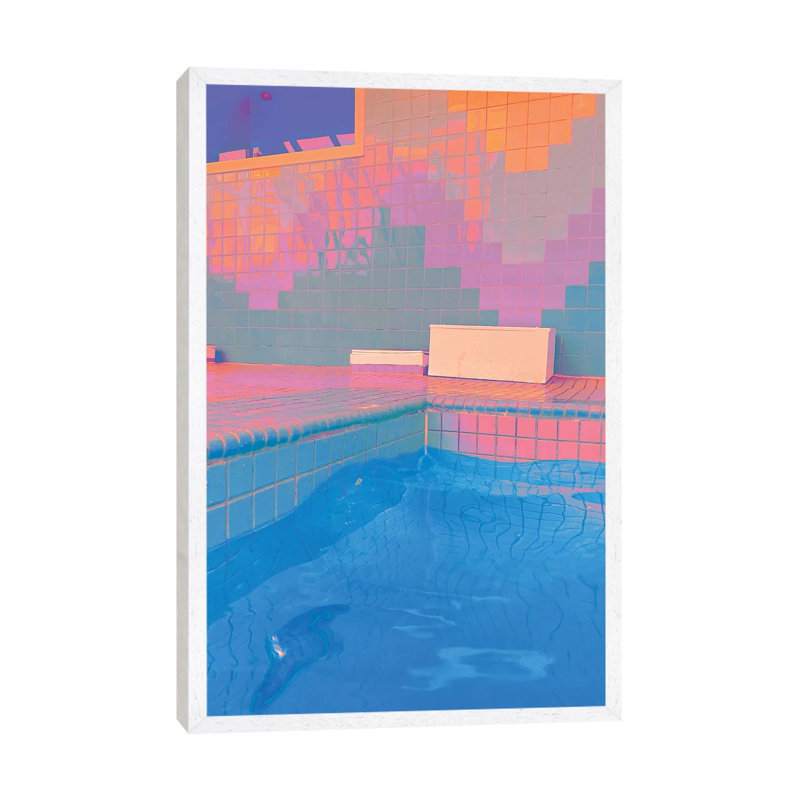 Melting Pastels by Nathan Head - Print on Canvas, 66.04cm H x 45.72cm W x 3.81cm D, White Framed