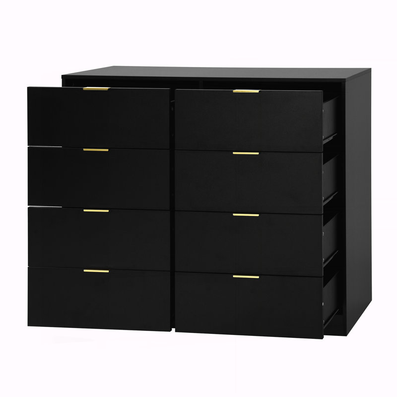 8 Drawers Dresser for Bedroom, Black