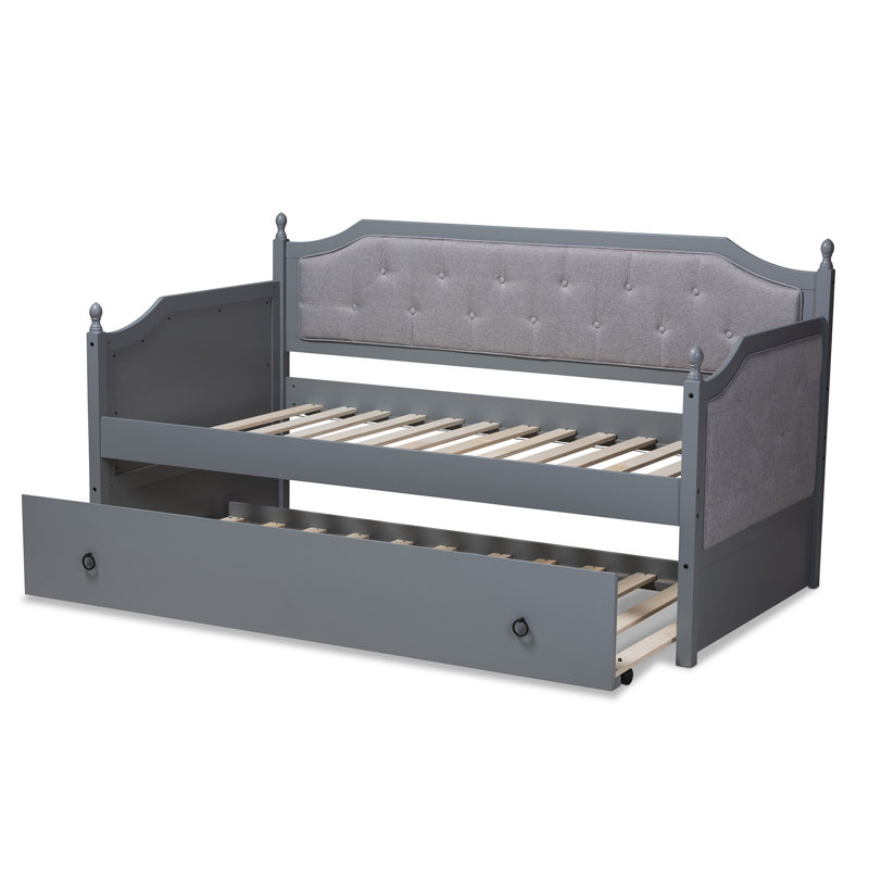 Eugonda Upholstered Daybed with Trundle Bed, Gray