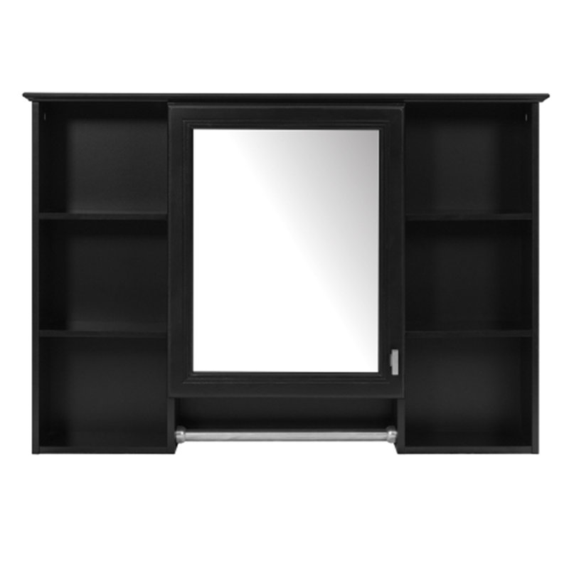 Armoire à pharmacie murale rectangulaire avec miroir en noir et blanc l 41 po x H 28,7 po Eclat, Black