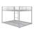 Low Bunk Bed With Ladder, Sturdy Metal Frame  And Safety Guardrails-889960630