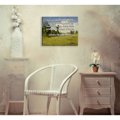 ArtsyQuotes Gallery Wrapped Canvas By James Badge Dale: "I think pressure when you work is good. It forces you to take risks and to do other things."