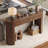 55'' Tambour Console Table With Oval Tabletop For Living Room Hallway Foyer Entrance Study-1113821777-1139102754