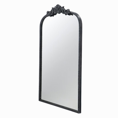 24" X 36" Classic Design Mirror With And Baroque Inspired Frame For Bathroom, Entryway Console Lean Against Wall