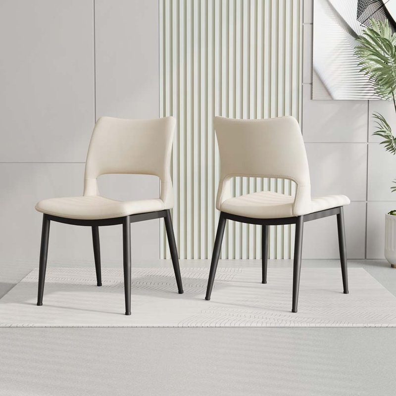 Chaise en similicuir de polyuréthane, Blanc
