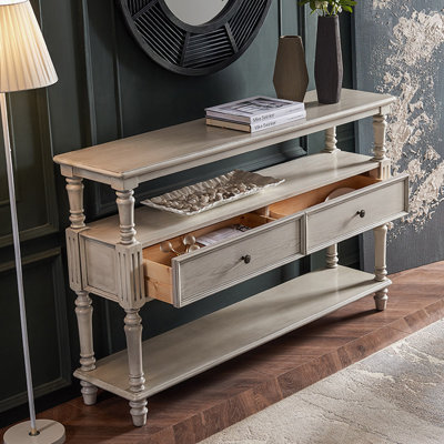 American-style solid wood console table.